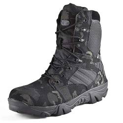 LiliChan Männer Taktische Stiefel Delta Side Einsatzstiefel Wasserdicht Boots Military Schuhe (CP-SCHWARZ, Numeric_41) von Lilychan
