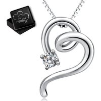 Limana Herzkette Damen 925 Sterling Silber Frauen Kette mit Herz Liebe, Geschenkset Geschenkidee Freundin von Limana