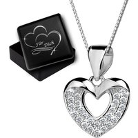 Limana Herzkette echt 925 Sterling Silber Herz Anhänger mit Kette, ich liebe dich Geschenk Idee Frauen Freundin von Limana