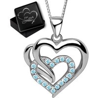 Limana Herzkette echt 925 Sterling Silber Kette mit Herz Anhänger, Frauen Damen Mädchen Geschenk Idee Halskette von Limana