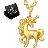 Limana Kette mit Anhänger Kinder Mädchen echt 925 Sterling Silber Gold 36cm 39cm Pferde Einhorn (inkl. Geschenkdose), Kinderkette Mädchenkette Geschenkidee Kinder Mädchen von Limana