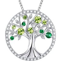 Limana Kette mit Anhänger Lebensbaum echt 925 Sterling Silber Baum des Lebens, Damen jugendliche Mädchen Zirkonia Halskette für jeden Tag von Limana