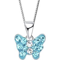 Limana Kette mit Anhänger echt 925 Silber mini Schmetterling Kinderkette Kinderschmuck, Zirkonia 40-45cm von Limana