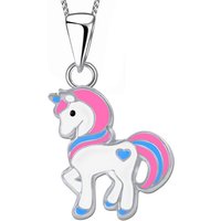 Limana Kette mit Anhänger echt 925 Silber Pferd Einhorn Kinderkette Kinderschmuck 40-45cm, kleine Einhornkette Geschenkidee Geschenk von Limana