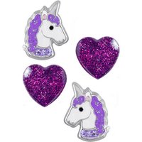 Limana Ohrring-Set Kinder Mädchen Ohrstecker echt 925 Sterling Silber Pferde Einhorn Edelstahl Herz, Silberschmuck, Kinderschmuck, Mädchenschmuck, Glitzer, Zirkonia von Limana