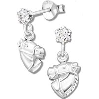 Limana Paar Ohrhänger Pferde Ohrstecker echt 925 Sterling Silber mit SWAROVSKI® Kristall, Geschenkidee Geschenk Pferdeohrringe Kinderohrringe Damenohrringe Echtschmuck von Limana