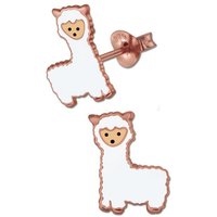 Limana Paar Ohrstecker echt 925 Sterling Silber Alpaka Lama Rosegold Gold, leichter Schmuck Geschenkidee Geschenk von Limana