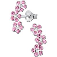 Limana Paar Ohrstecker echt 925 Sterling Silber kleine Blumen, mit Zirkonia Geschenkidee Geschenk von Limana