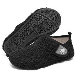 Limberun Kinder Hausschuhe pantoffeln Kleinkind jungen Schuhe leichtes Gewicht madchen Schwarz 24-25 von Limberun