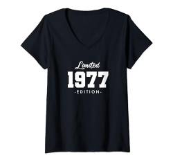47 Jahre Jahrgang 1977 Limited Edition 47. Geburtstag T-Shirt mit V-Ausschnitt von Limited Edition Jahrgang Geburtstagsgeschenke