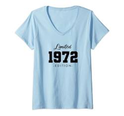 52 Jahre Jahrgang 1972 Limited Edition 52. Geburtstag T-Shirt mit V-Ausschnitt von Limited Edition Jahrgang Geburtstagsgeschenke