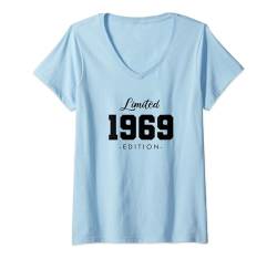 55 Jahre Jahrgang 1969 Limited Edition 55. Geburtstag T-Shirt mit V-Ausschnitt von Limited Edition Jahrgang Geburtstagsgeschenke