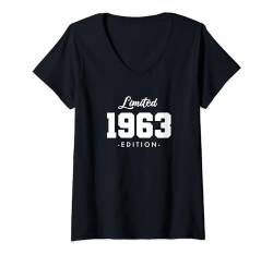 61 Jahre Jahrgang 1963 Limited Edition 61. Geburtstag T-Shirt mit V-Ausschnitt von Limited Edition Jahrgang Geburtstagsgeschenke