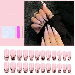 24 Teile/Packung Acryl Gefälschte Nägel Lange Ballerina Nägel Set Kleber Nagelfeile Enthalten Schönheit Kunst Nagel Werkzeuge Kit für Ideal für G von Limtula