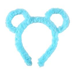 Koreanische Frauen Winter Dicke Plüsch Stirnband Nette Runde Maus Bär Ohren Haar Hoop Candy Farbe Make Up Metall Bandana Geschenke Haar Clips Klaue von Limtula