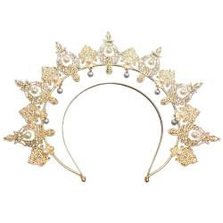 SunGoddess Krone, Stirnband für Damen, Vintage-Stil, VirginMary Barock-Stil, Haarreif, Party-Requisiten, Brautschmuck, Hochzeit, Kopfschmuck von Limtula