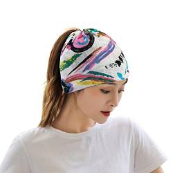 Lin’s Liliana Kopftuch Damen weich leicht Bandana Halstuch Damen Schal elastisches Stirnband Mädchen (Farbig) von Lin's Liliana