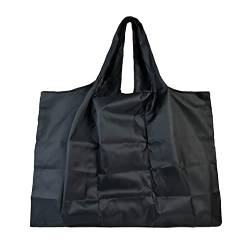 Lin’s Liliana große Faltbare Tasche 50x66cm, wiederverwendbare Einkauftasche leichte Handtasche schnelltrocknend reißfest für Einkauf Reise Ausflug (Schwarz) von Lin's Liliana