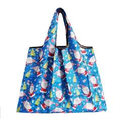 Lin’s Liliana große Faltbare Tasche 50x66cm, wiederverwendbare Einkauftasche leichte Handtasche schnelltrocknend reißfest für Einkauf Reise Ausflug (Weihnachten II) von Lin's Liliana