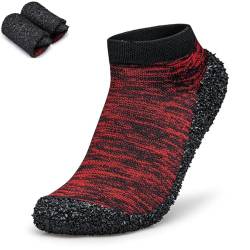 Minimalist Barefoot Sock Shoes for Women and Men,Multi-Purpose Lightweight Non Slip Walking Shoes (Red, Erwachsene, Damen, 37, Numerisch, EU Schuhgrößensystem, M) von LinZong