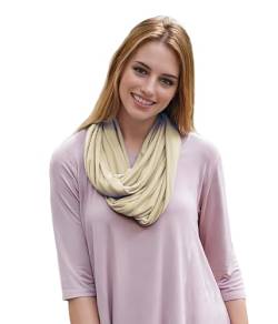 Lina & Lily Modal Premium Jersey Loop Schal für Damen Herren (Beige) von Lina & Lily