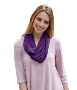 Lina & Lily Modal Premium Jersey Loop Schal für Damen Herren (Dunkelviolett) von Lina & Lily