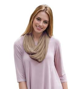 Lina & Lily Modal Premium Jersey Loop Schal für Damen Herren (Khaki) von Lina & Lily