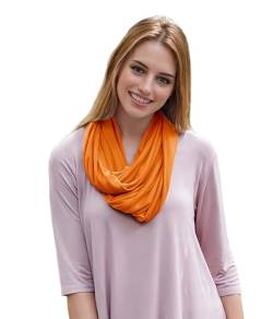 Lina & Lily Modal Premium Jersey Loop Schal für Damen Herren (Orange) von Lina & Lily