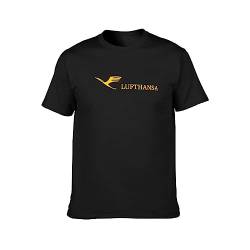 Lufthansa Airline 1954 Man T-Shirt Black Unisex Tee L von Lindas