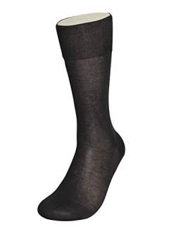 LINDNER® Fil D' Ecosse Premium Herrenstrumpf/Businessstrumpf - 100% Baumwolle (45-46, marine) von Lindner socks