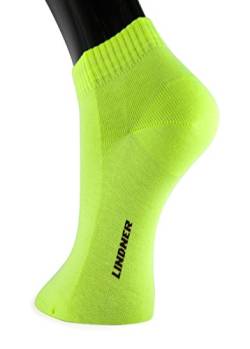 Lindner socks Shorties - Sneaker Quarter Socken (39-42, neon) von Lindner socks