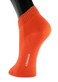 Lindner socks Shorties - Sneaker Quarter Socken (39-42, orange) von Lindner socks