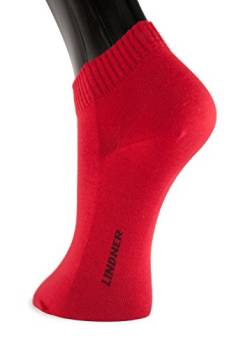 Lindner socks Shorties - Sneaker Quarter Socken (43-46, rot) von Lindner socks