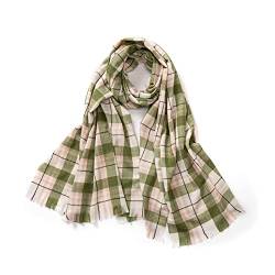 Lindoro Leichte Kaschmir-ähnliche Schals für Damen, übergroße Pashmina Warm Tartan Wraps Plaid Schals (Grün) von Lindoro