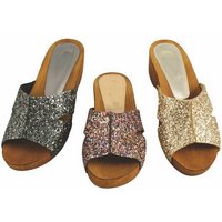 Linea Scarpa Linea Scarpa Panaji Holzclogs Pantoletten echtes Leder Damen schwarz Schlappen von Linea Scarpa