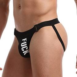 Linemoon Herren Jockstrap Sexy Unterwäsche Athletic Supporters Baumwolle Jock Straps Männer, schwarz, XX-Large von Linemoon