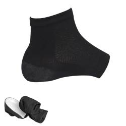 1 Paar Socken mit maximaler Höhe, halbe Höhe, unsichtbare Fersenpolster für Männer und Frauen (schwarz), Schwarz, Foot pad height: 3.5cm von Linkidea