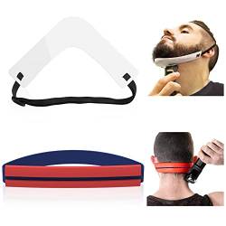 Linkidea Bartformer Ausschnittführung für Männer, Bartlineup, Formschablone & Hals Haarschnitt Trimmer Tool Kit, Ziegenschnurbart Grooming Shaping Template Tool von Linkidea