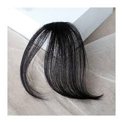 Pony Haarspange Echthaar Clip-in-Pony, dünnes, natürliches Fake-Fransen-Haarteil, vorderer Clip-on-Air-Bang, gerader Pony-Bang-Haarverlängerung, künstliche Haarteile for Frauen für den täglichen Gebra von Linmeas-753