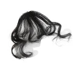 Pony Haarspange Echthaar Pony-Clip for lockiges Haar, natürlicher Stil, Schwarz, Dunkelbraun, Hellbraun, synthetische, hitzebeständige Faser, geeignet for Frauen für den täglichen Gebrauch (Color : 1 von Linmeas-753