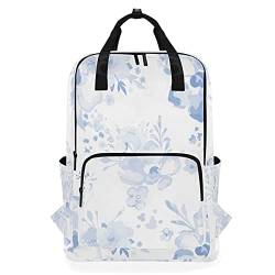 Linomo Aquarell Blumen Muster Rucksack Daypacks Schultertasche Büchertasche Laptop Computerrucksack Umhängetasche Reisen Schulrucksack für Damen Herren Kinder Teenager von Linomo