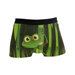 Linomo Herren Boxershorts Lustig Frosch Grün Unterhosen Männer Herren Unterwäsche für Männer von Linomo