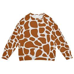 Linomo Kids Sweatshirt Tier Giraffe Haut Druck Langarmshirts Kinder Langarm Tops Rundhals T-Shirt Pullover für Jungen Mädchen von Linomo