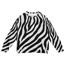 Linomo Kids Sweatshirt Tier Zebra Druck Langarmshirts Kinder Langarm Tops Rundhals T-Shirt Pullover für Jungen Mädchen von Linomo