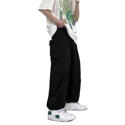 Linsennia Cargohose Herren Baggy Cargo Pants Y2k Parachute Pants Breite Jogginghose Relaxed Fit Streetwear Gothic von Linsennia