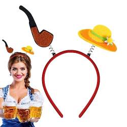 Bier-Stirnband - Modischer Haarreifen für das Oktoberfest,Dekorative Kopfbedeckung zur Aufmunterung für Maskerade, Karneval, Bühnenauftritt, Oktoberfest Linsition von Linsition