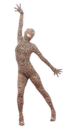 LinvMe Damen Leopardenmuster Lycra Zentai Second Skin Body Large von LinvMe