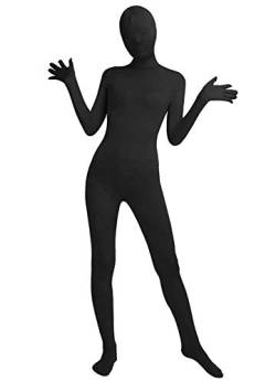 LinvMe Damen Sichtbare Anzug Nahtlose Zentai Unitard Schwarz M von LinvMe