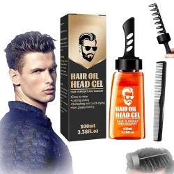 One-comb shaping-Styling Gel Comb, 2 in 1 Hair Wax Gel with Comb, Hair Oil Head Gel, Men Hair Styling Gel with Comb, Strong Hold Hair Styling Gel Cream with Wide Tooth Comb (1pcs) von Liocwocne
