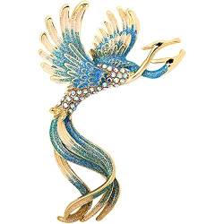 Crystal Emaille Brosche Vintage Phoenix Brosche Pin Elegantes Bankett Brosche Modebirdstift Für Kleidungszubehör von Lipfer
